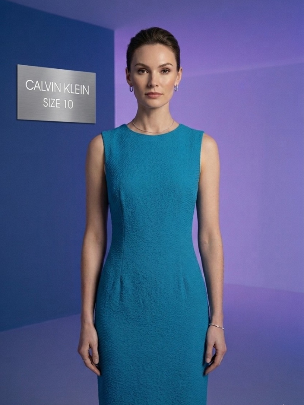 Calvin Klein Turquoise Teal Sleeveless cocktail dress
